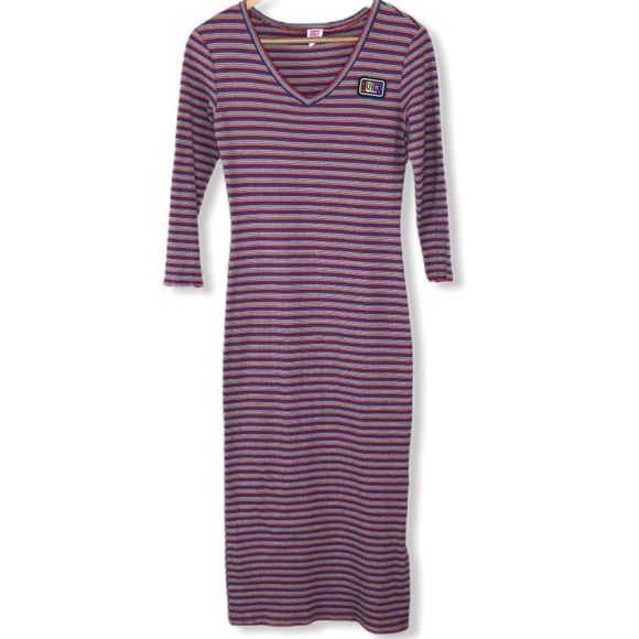 Juicy Couture Thermal Rainbow Striped Bodycon Midi Dress - Picture 5 of 15
